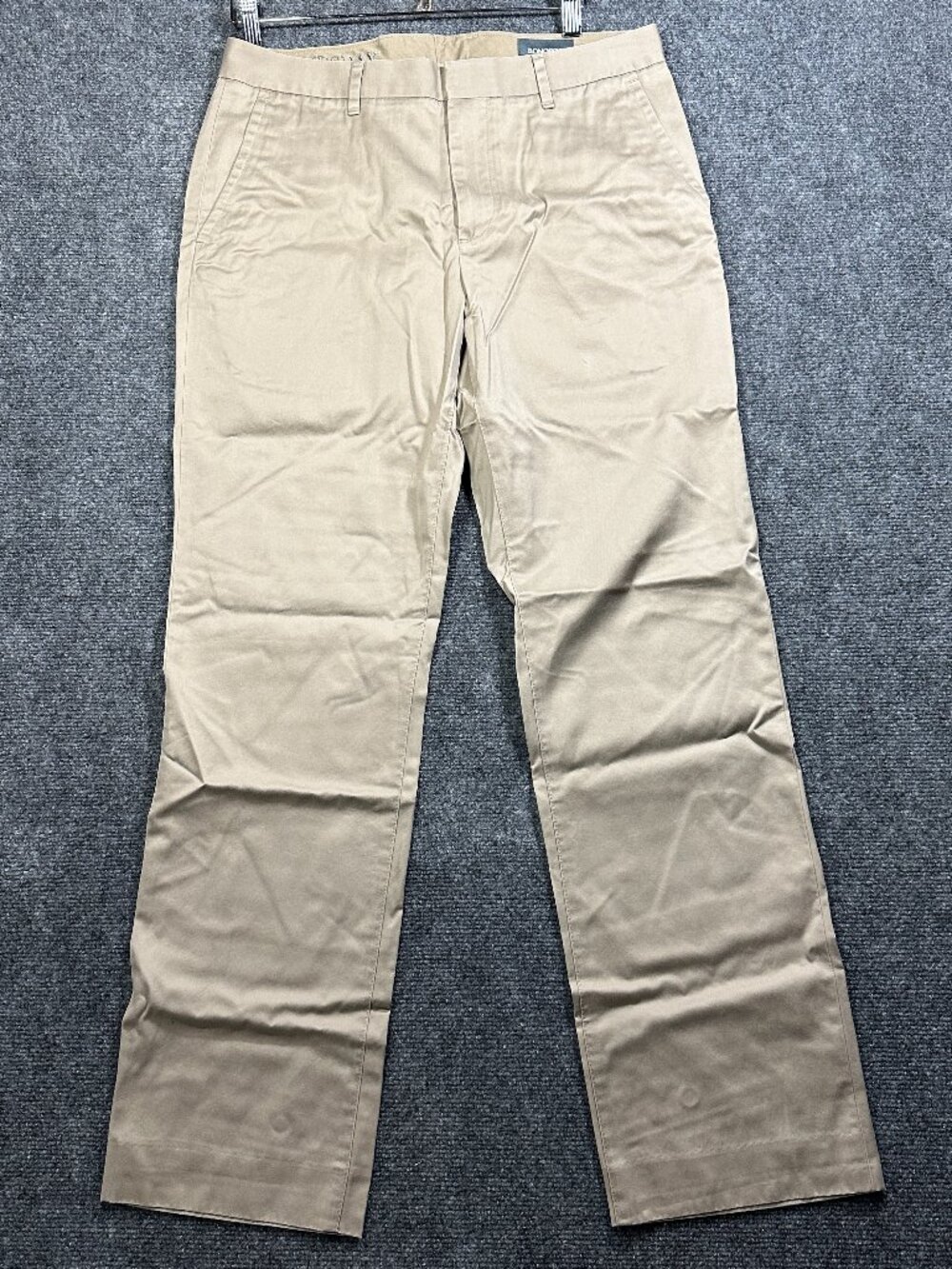 Bonobos Pants Mens 32 Wednesday Chino Straight Leg Tan Cotton Flat Front Pockets
